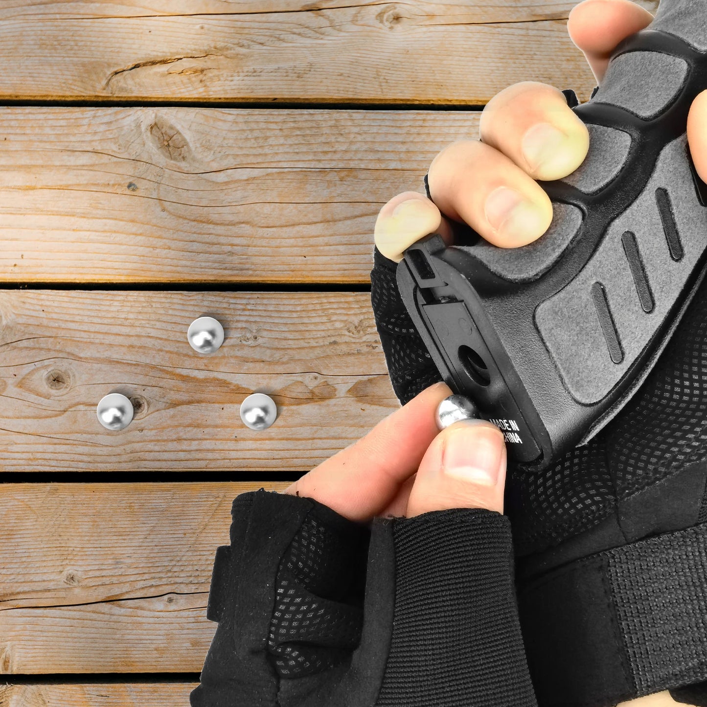 Folding Rubberized Slingshot with Auto Feed and Wrist Support for Adults