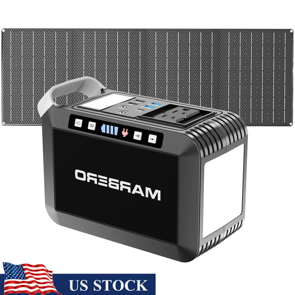 200W Portable Solar Power Station Kit with 148Wh Lithium Battery