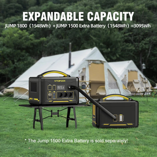 VTOMAN JUMP 1800 Portable Power Station Solar Generator LiFePO4