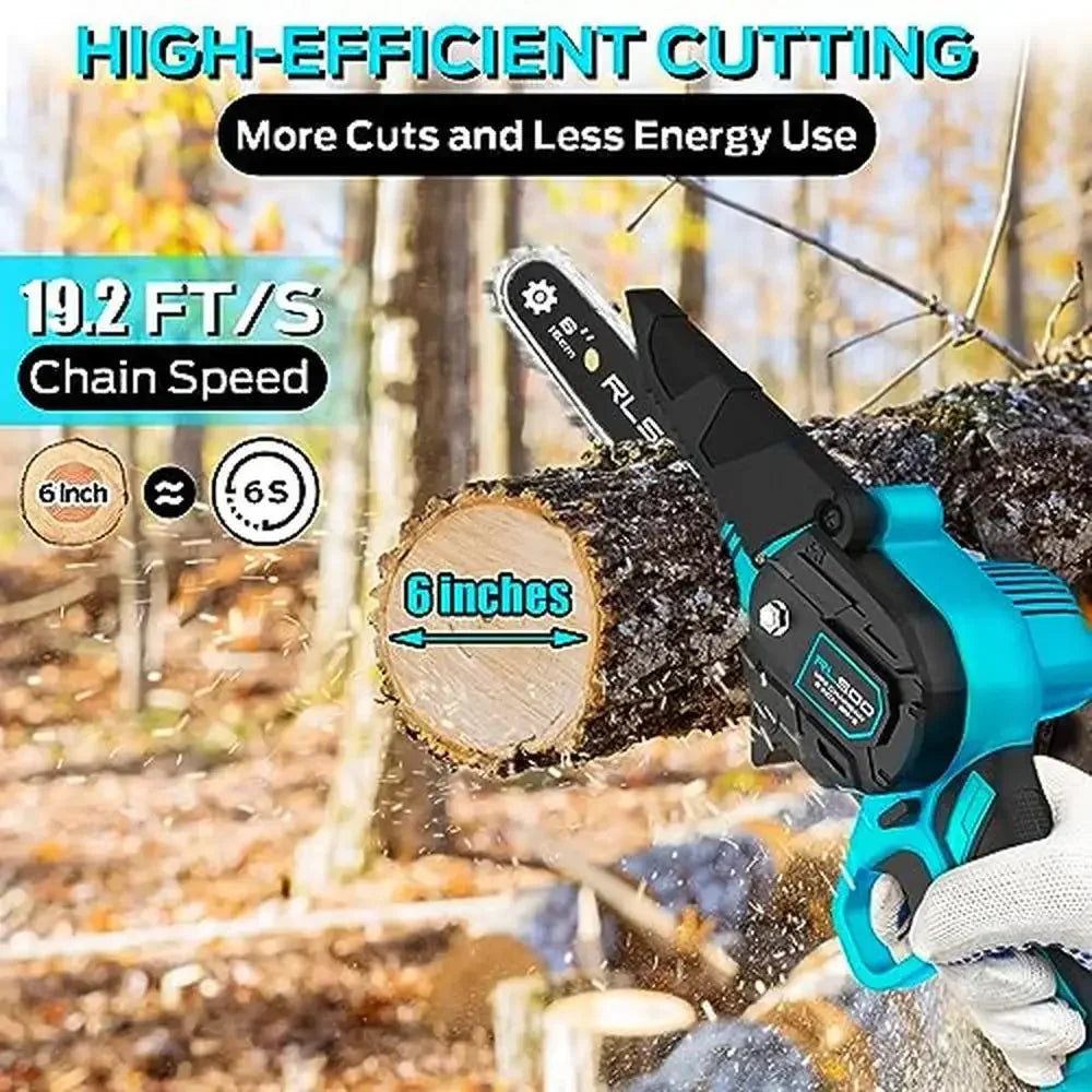 Cordless Mini Chainsaw Kit Lightweight Electric Pruning Saw