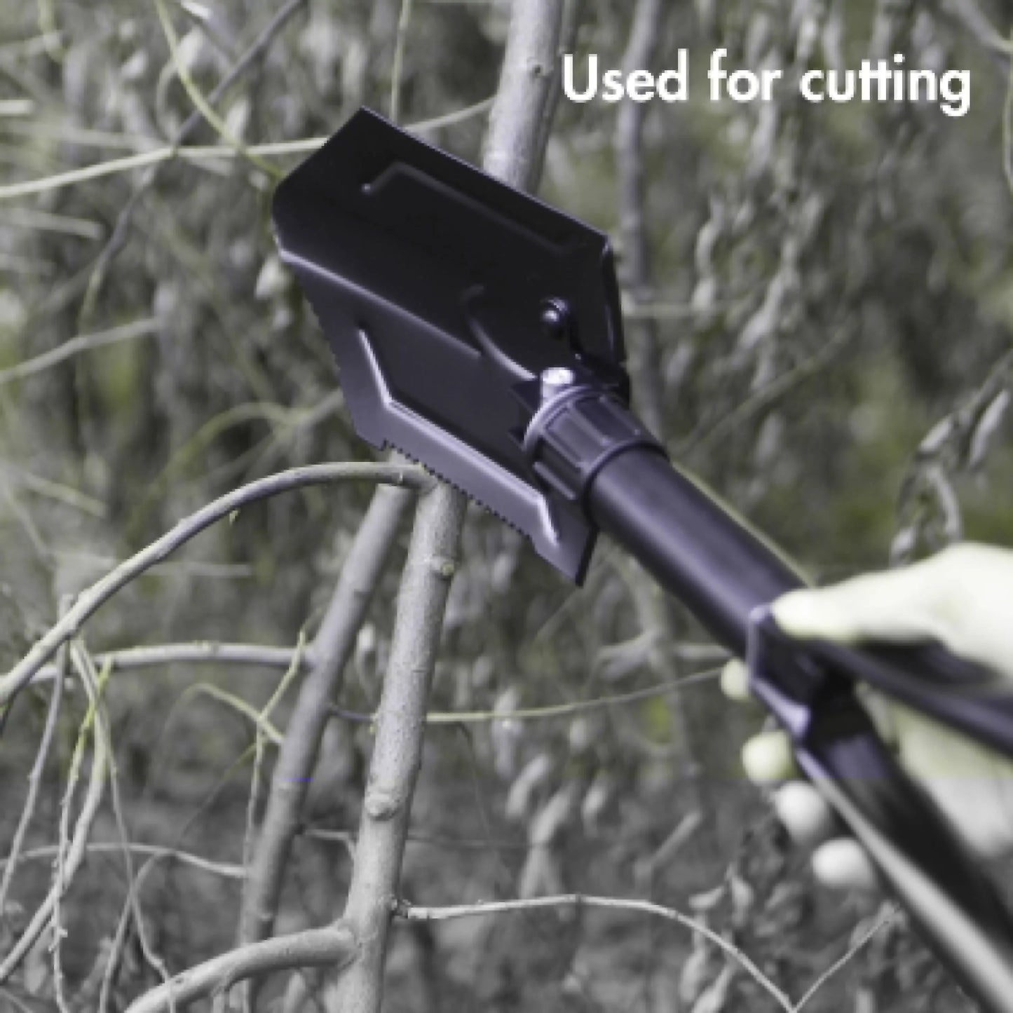 Heavy Duty Steel Folding Black Shovel