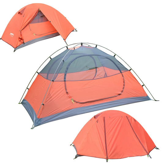 Desert Fox 1-Person Lightweight Hiking Tent for Camping, Biking, and Climbing