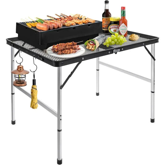 3ft x 2ft Portable Folding Camping Table with Adjustable Height