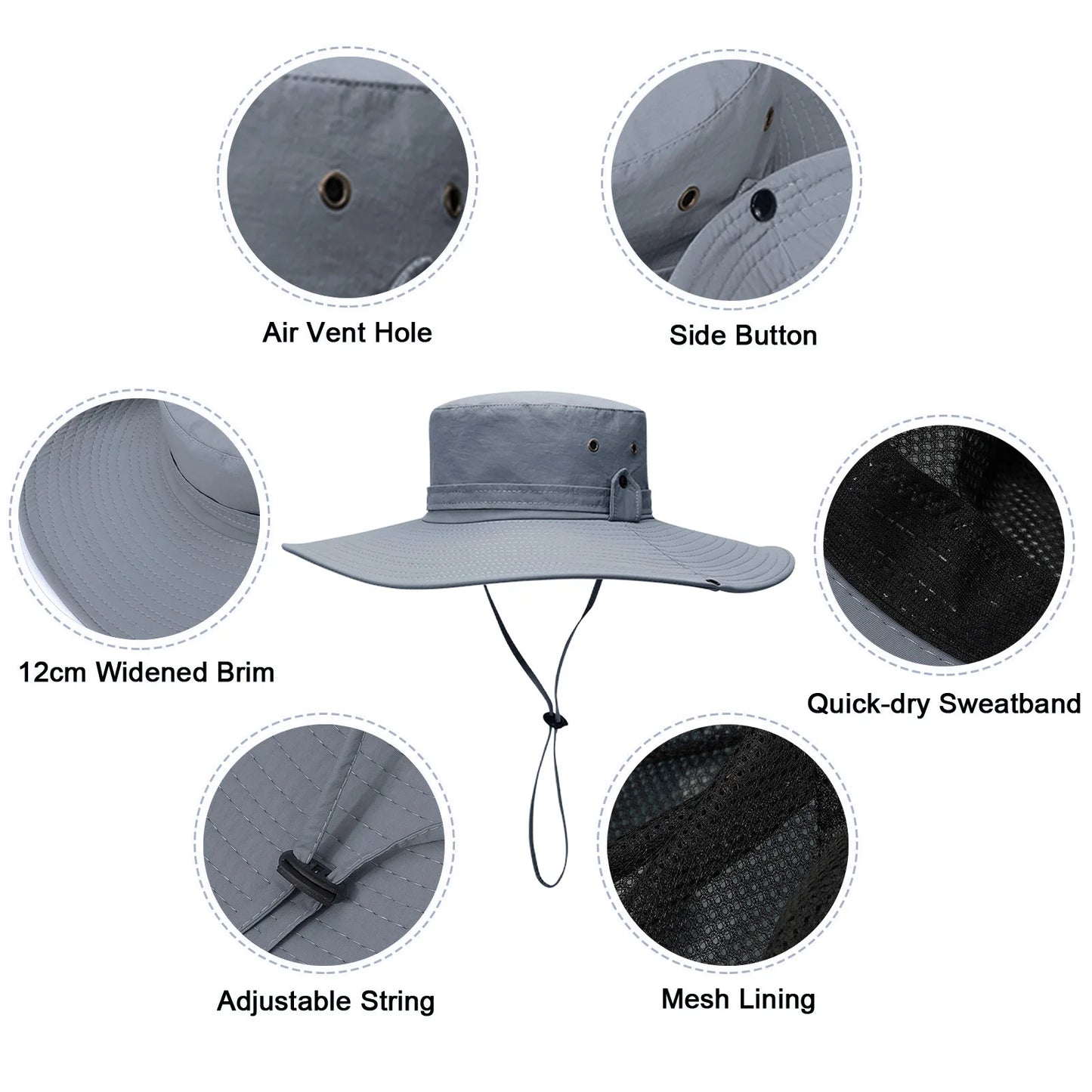 Wide Brim UV Protection Foldable Hat