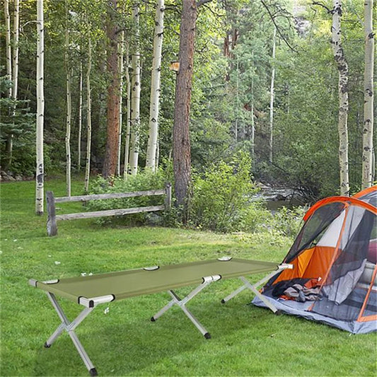 Camping Cot Portable Folding Bed Ultralight Aluminum Alloy with Carrying Bag