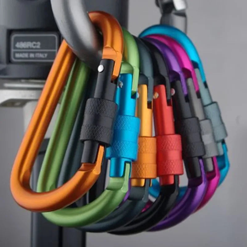 5PCS Aluminum Carabiner Clip Set for Camping, Hiking, and Keychains