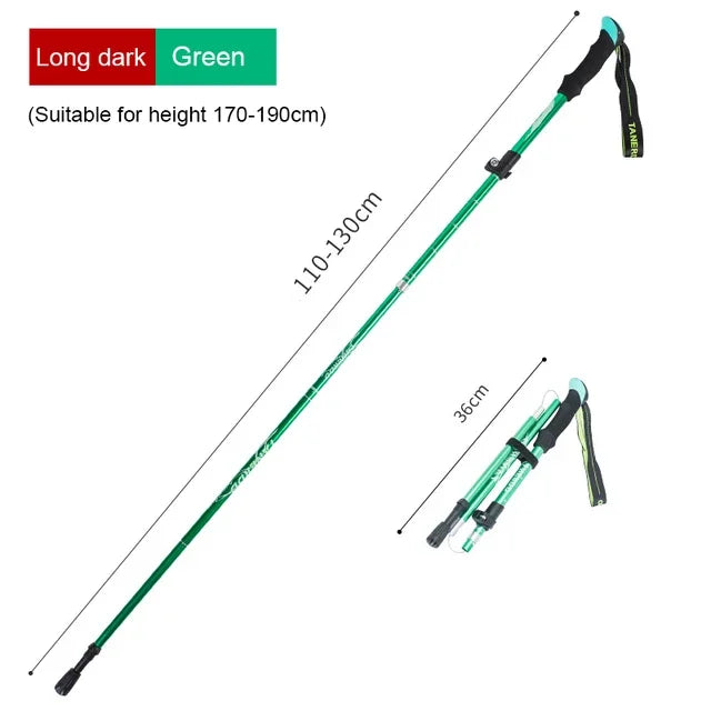 Trekking Stick Folding Poles Camping Ultralight Hiking Stick