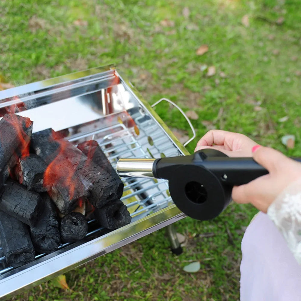 Hand Crank BBQ Fan for Fire Starting & Outdoor Grilling