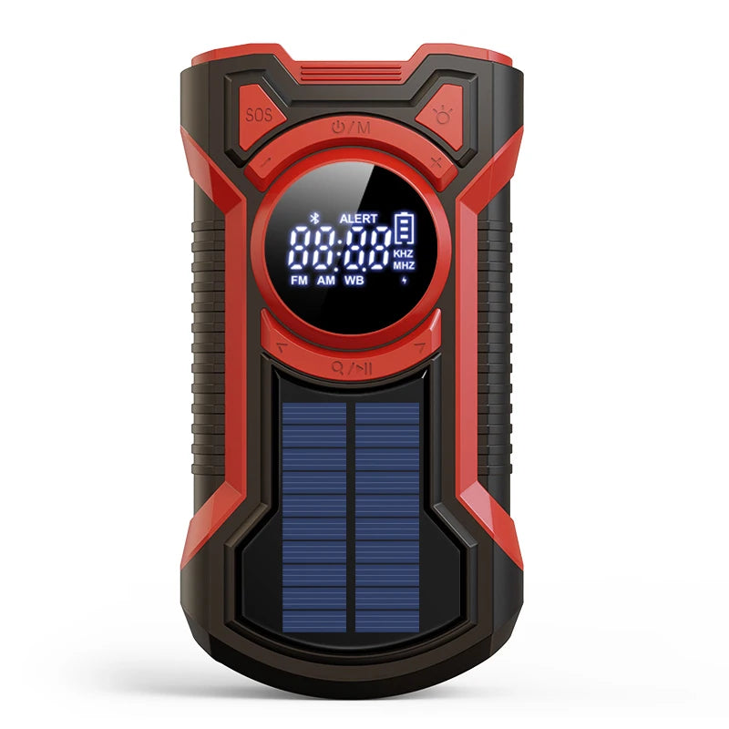 Emergency Solar Hand Crank Radio with Flashlight and Power Bank