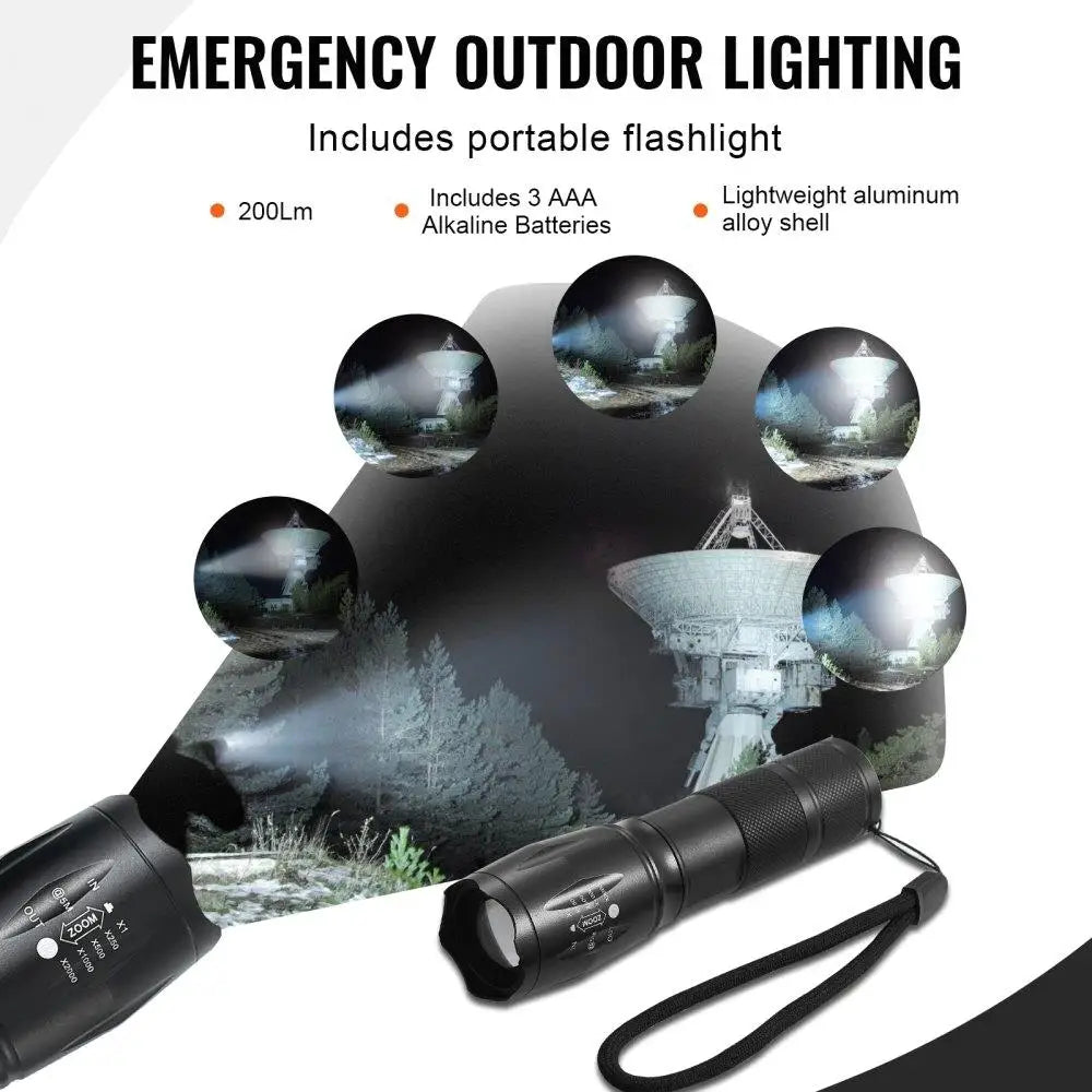 Camping Hatchet Machete Knife Set with Sheath Flashlight and Paracord/Survival Gear