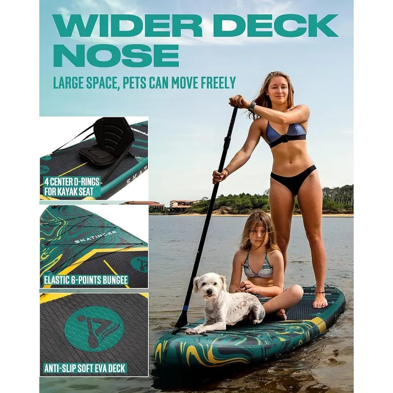 Extra Wide Inflatable Stand Up Paddle Board for Families