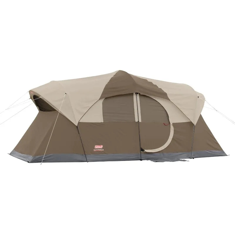 Coleman Weatherproof 10 Person Family Camping Tent with Divider
