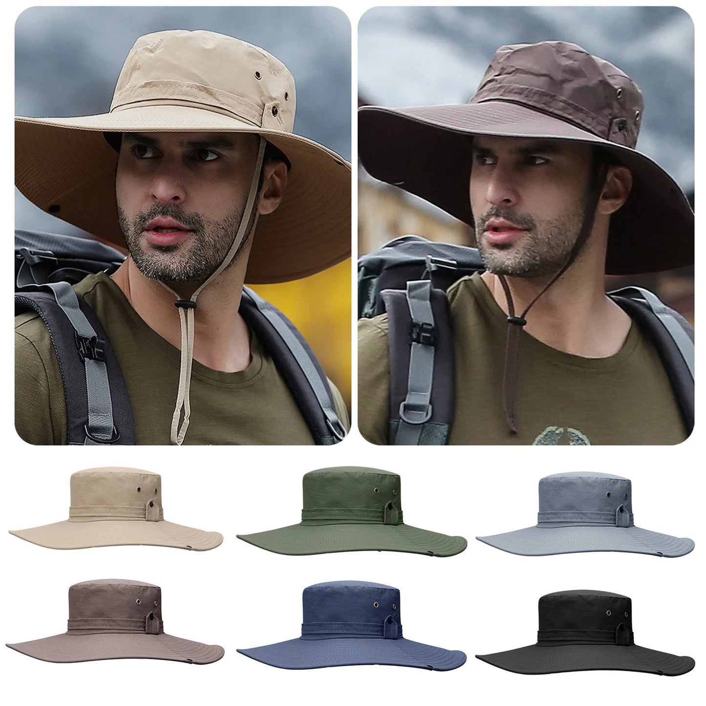 Wide Brim UV Protection Foldable Hat