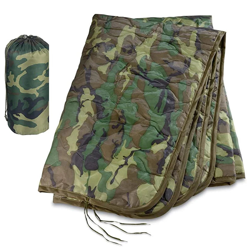 Military Poncho Liner Water-Resistant Quilted Blanket