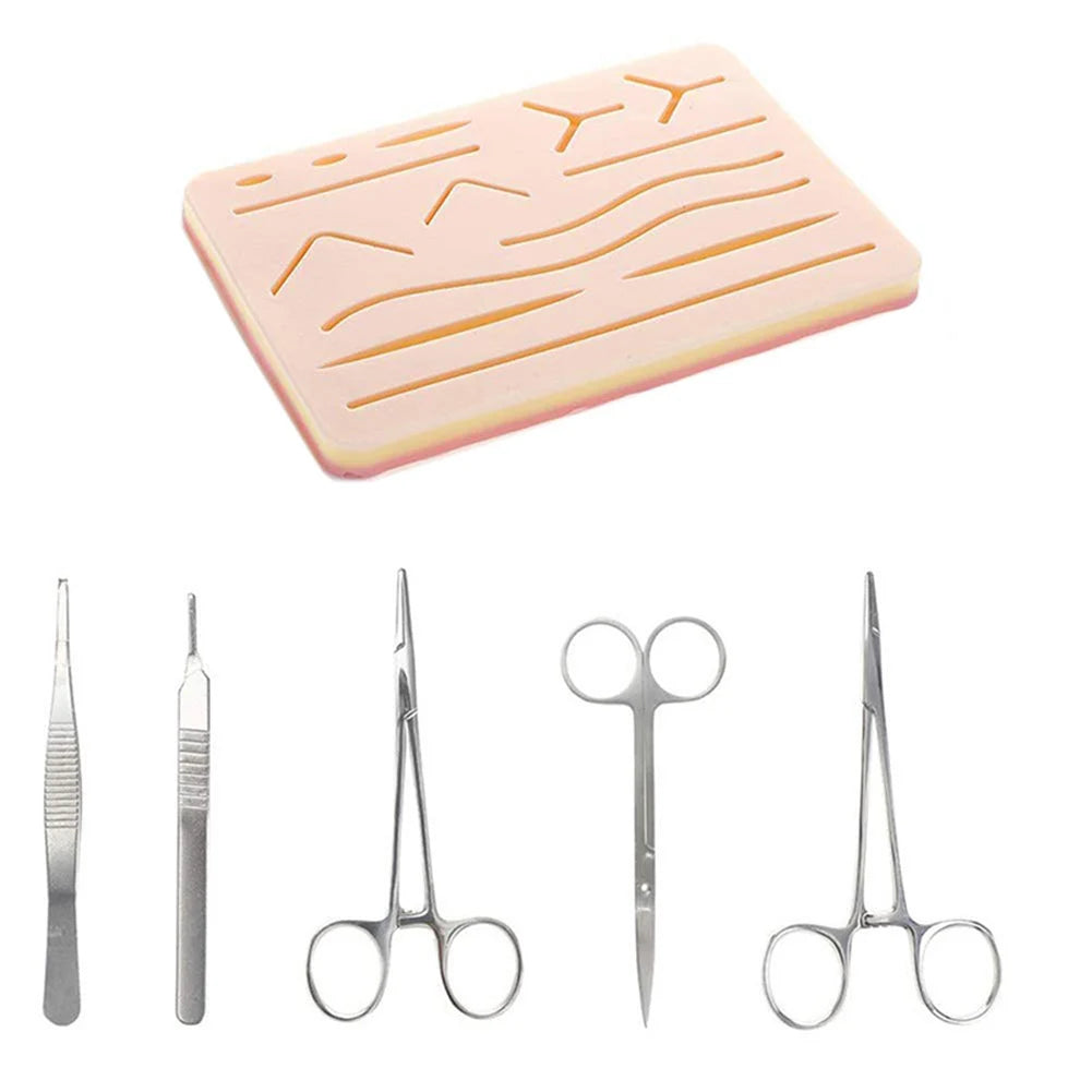 Medical Suture Practice Kit with Simulated Skin and Surgical Training Tools