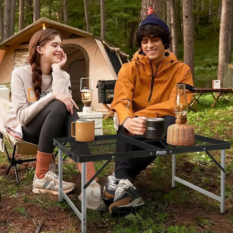 3ft x 2ft Portable Folding Camping Table with Adjustable Height
