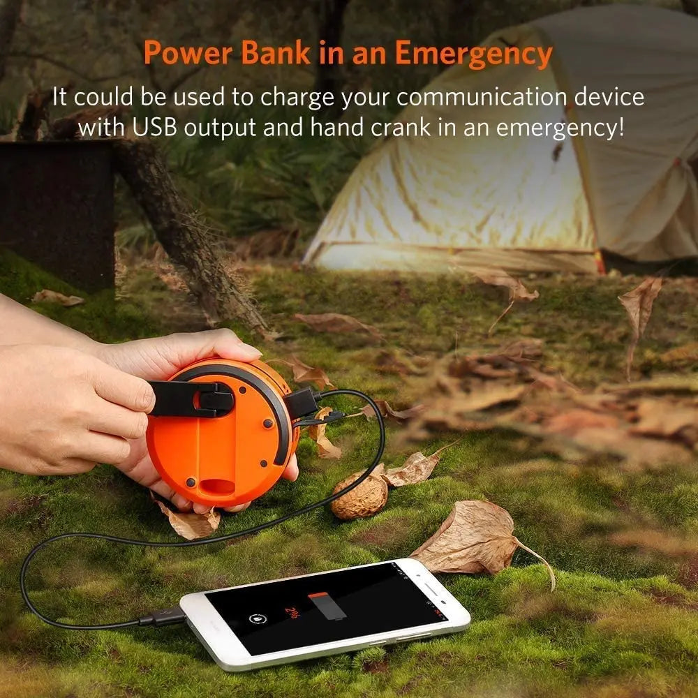 Foldable Solar Camping Lantern Set Rechargeable Waterproof Flashlight and Power Bank