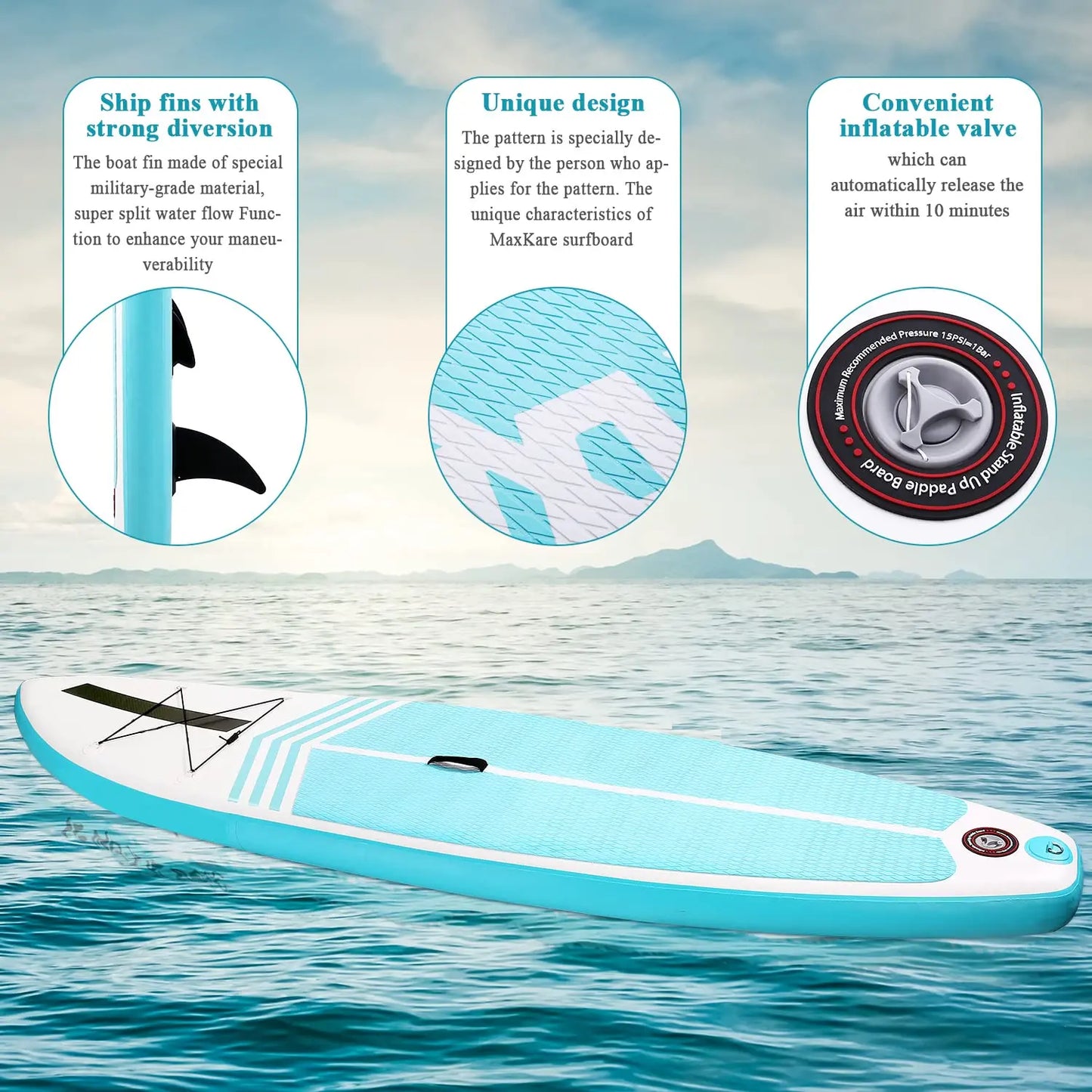 Inflatable Stand Up Paddle Board with Accessories and Pump