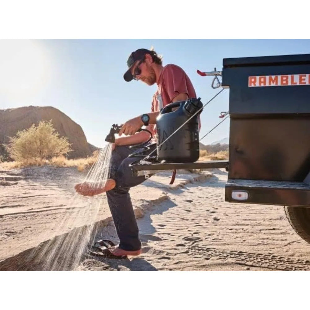 Portable 2 Gallon Water Tank with Hose for Camping and Vehicle Use