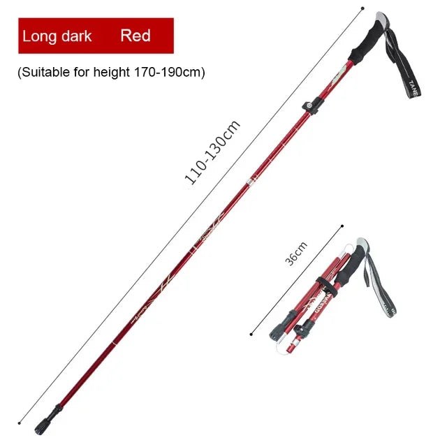 Trekking Stick Folding Poles Camping Ultralight Hiking Stick