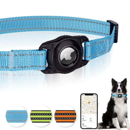 Dog Pet Reflective Duty With GPS Box Waterproof Adjustable Collar