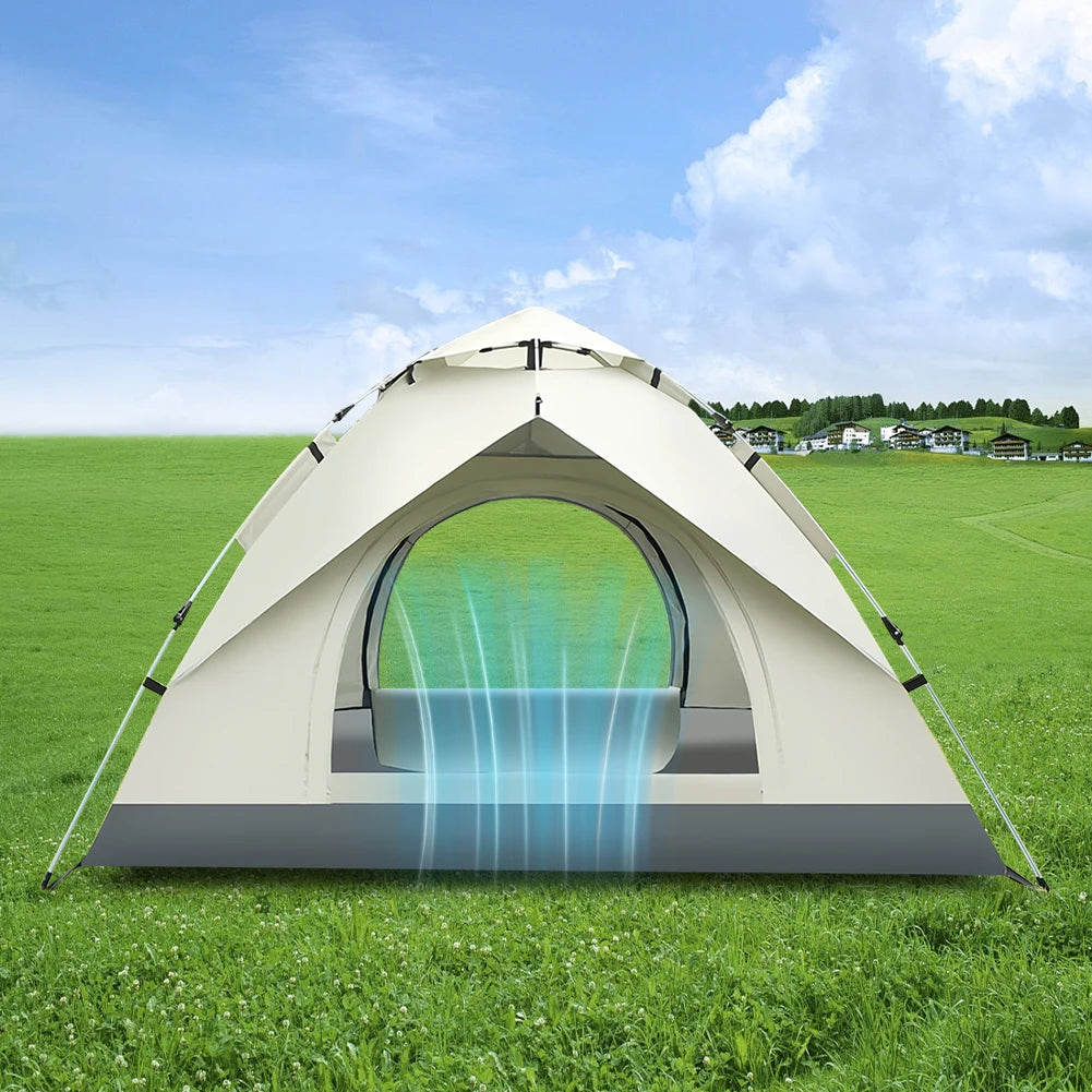 Lightweight Quick Open Waterproof Camping Tent with Sunshade