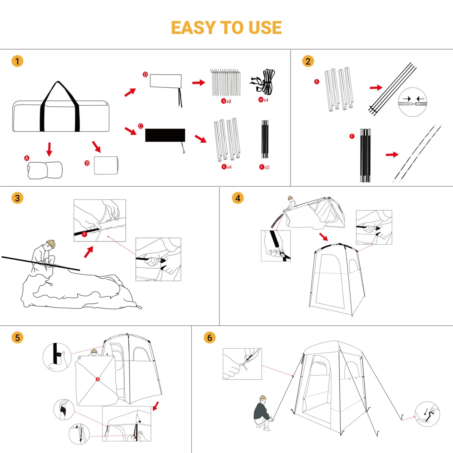 KingCamp Portable Outdoor Shower Tent Shelter