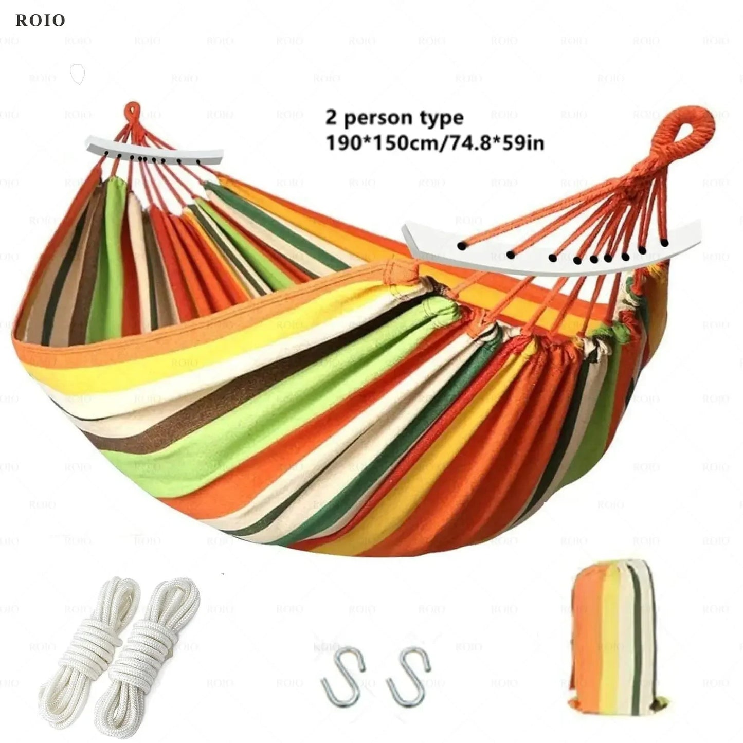 Durable Canvas Camping Hammock Single & Double with Travel Bag