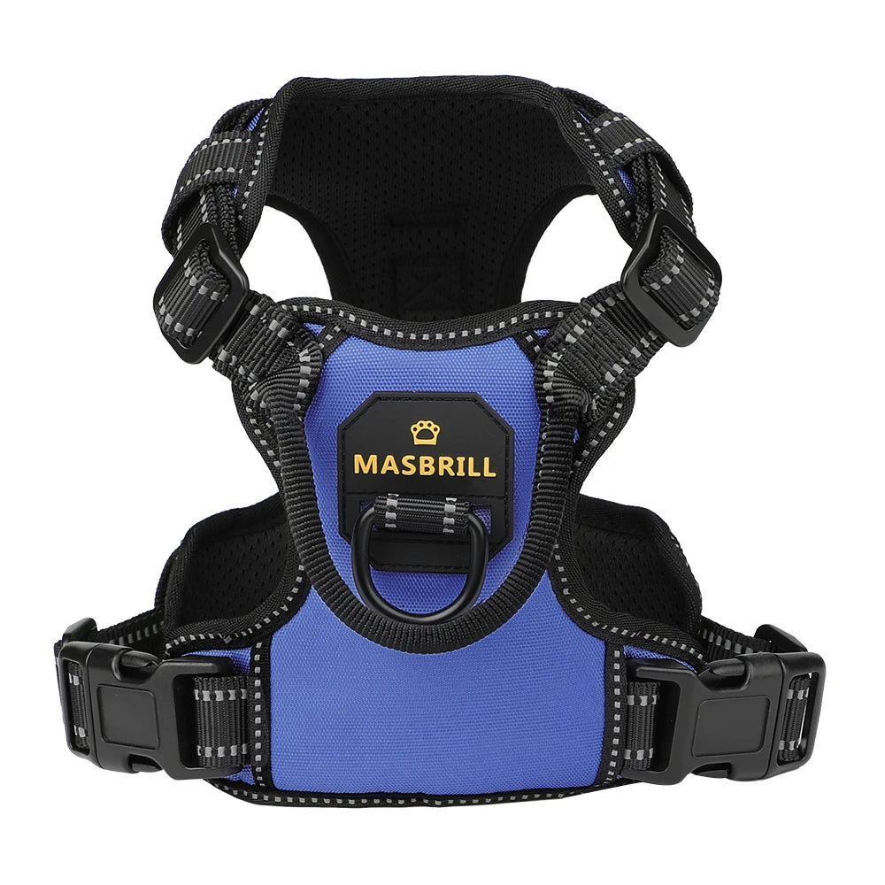 Reflective No Pull Dog Harness with Leash Hooks and Handle