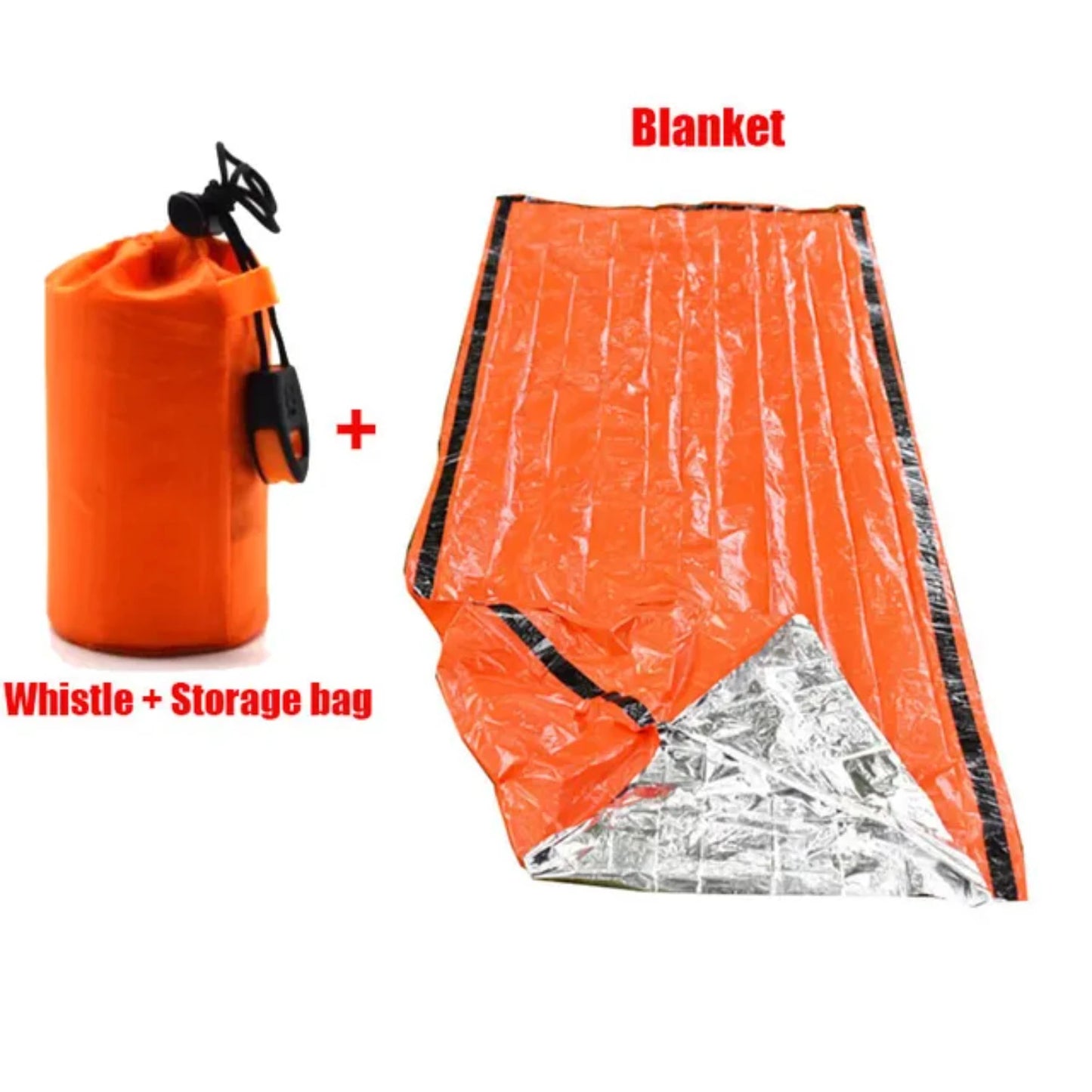 Portable Waterproof Emergency Survival Bivy Sack Thermal Mylar Blanket