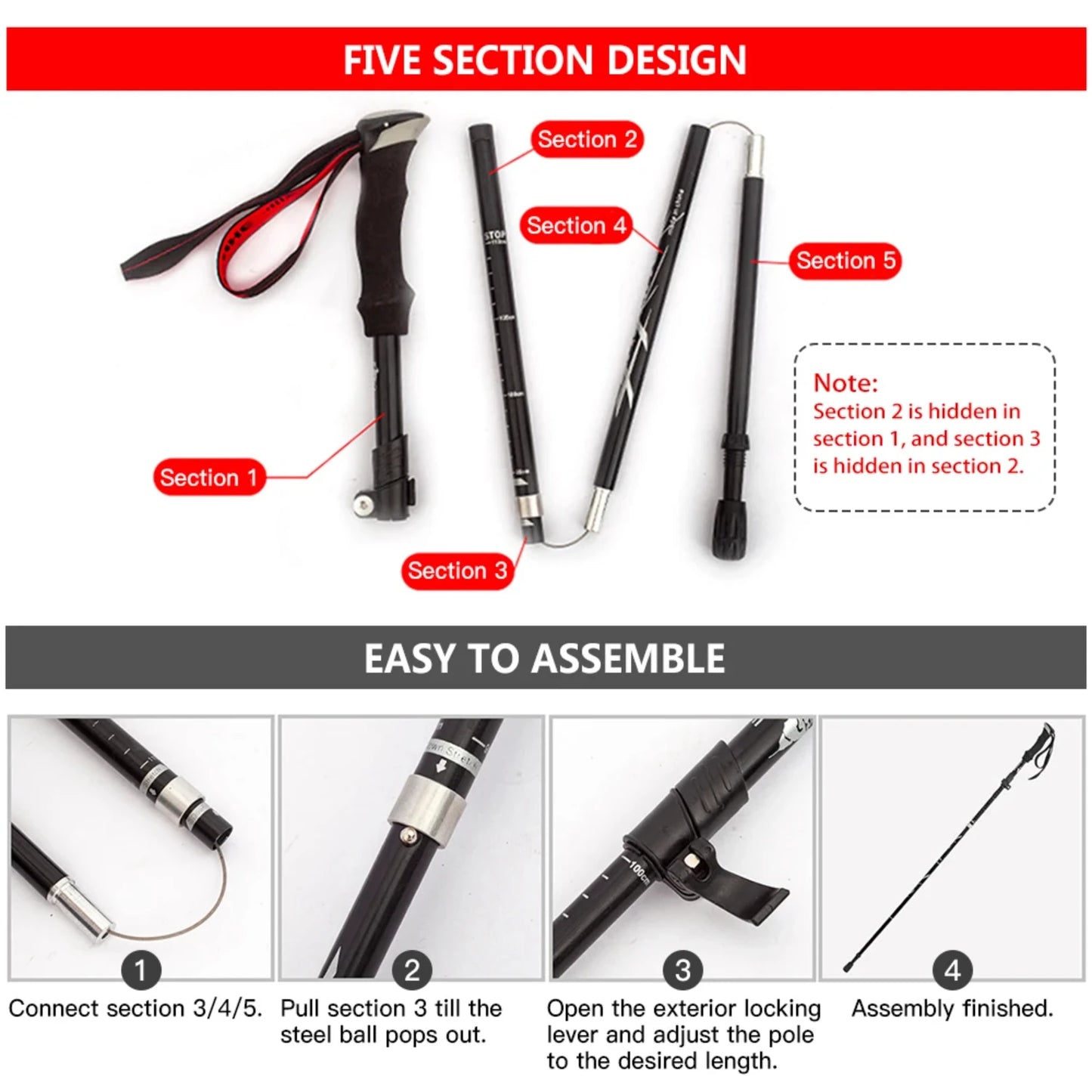 Lightweight Collapsible Hiking Stick