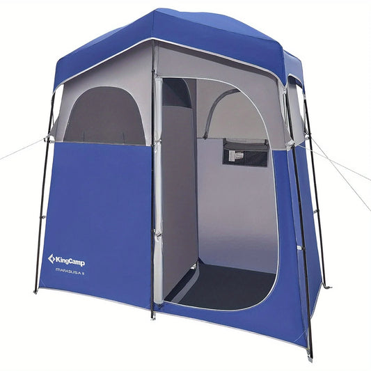 Double Room Portable Privacy Shower and Toilet Tent