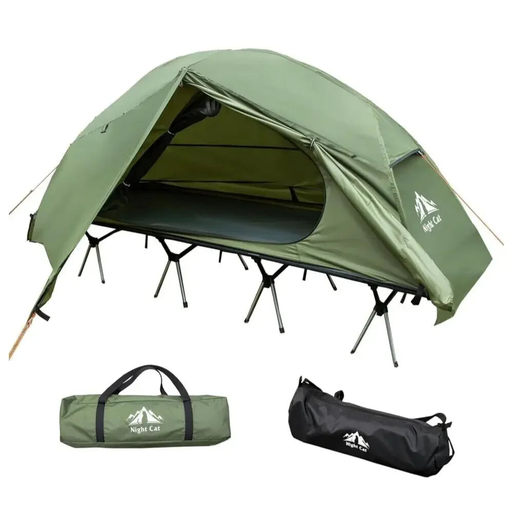 Waterproof 1 Person Off Ground Camping Cot Tent Combo
