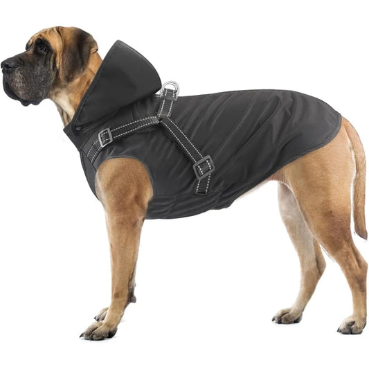 Reflective Waterproof Dog Raincoat with Adjustable Hood