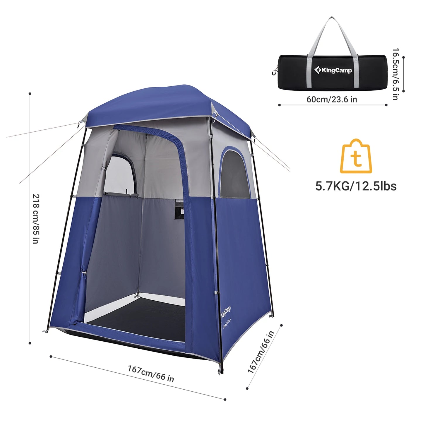 KingCamp Portable Outdoor Shower Tent Shelter
