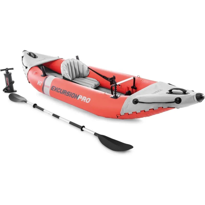 Inflatable Single Seat Kayak Set with Pump and Paddle