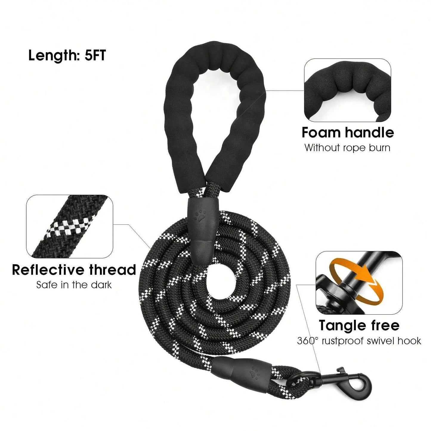 3-Piece Escape-Proof Dog Harness Set with Leash