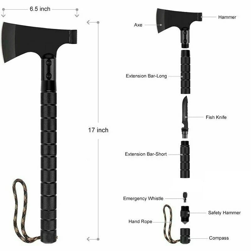 Multifunctional Shovel Ax Set Survival Kit Folding Tactical Hatchet Spade Tomahawk Portable Outdoor Camping