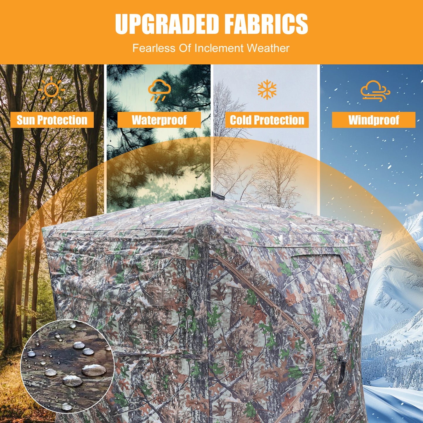 See-Through Pop-Up Hunting Blind with Carrying Bag for Deer and Turkey Hunting