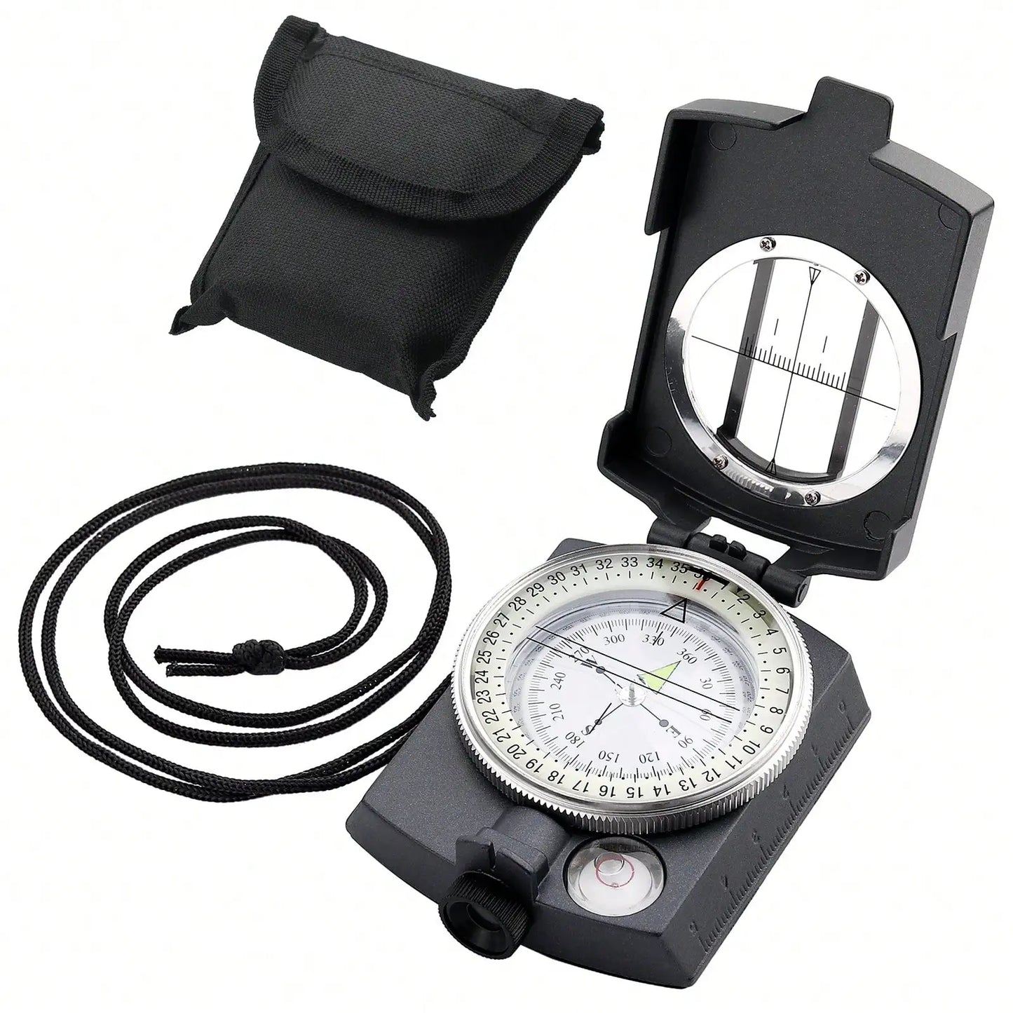 Multifunctional Military Sighting Compass with Bubble Level