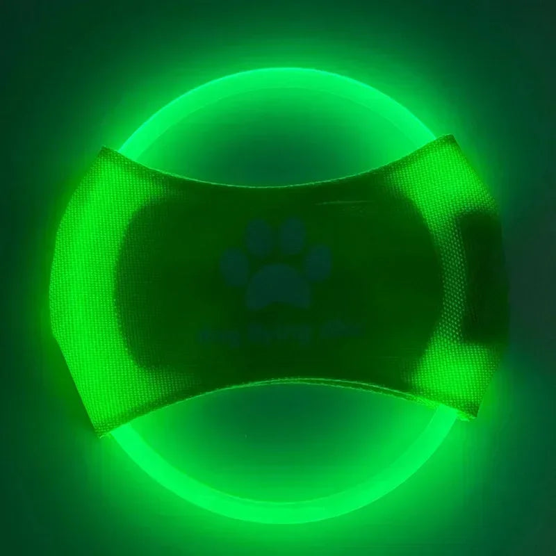 LED Glowing Dog Flying Disc with 3 Light Modes