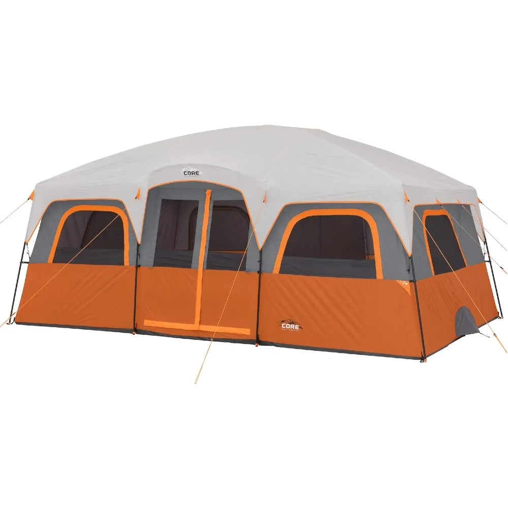 Tent for Family Camping. 10-12 Person Large Multi Room Cabin Tent