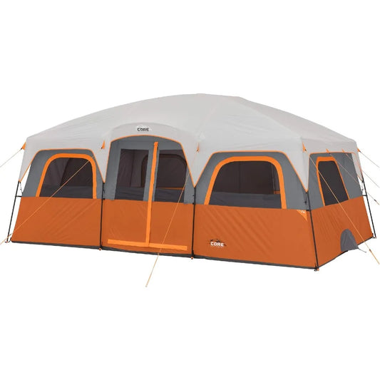 Tent for Family Camping. 10-12 Person Large Multi Room Cabin Tent