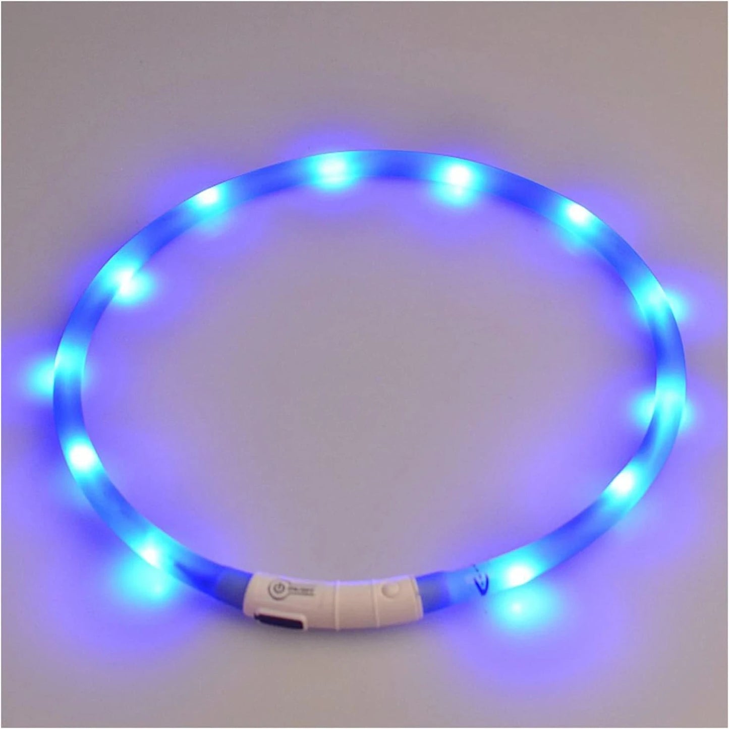 USB Rechargeable LED Dog Collar with 3 Light Modes