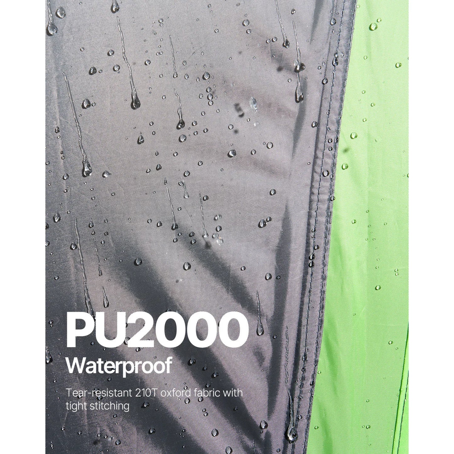 8' x 8' Waterproof SUV Camping Tent with Awning and Mesh Windows