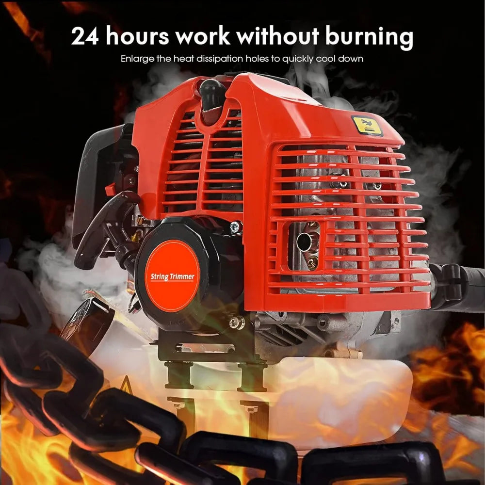 5-in-1 Gas Powered Brush Cutter and Trimmer 52cc