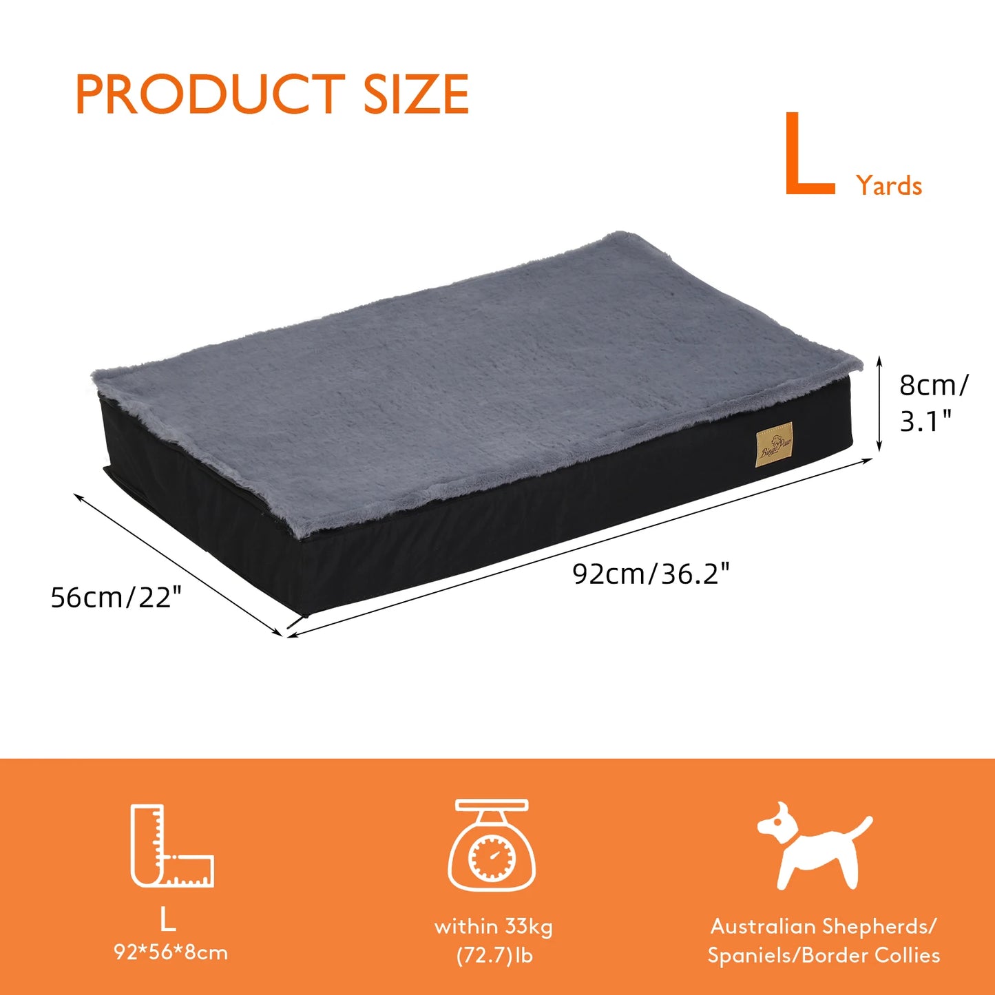 Orthopedic Washable Dog Bed for Large Dogs