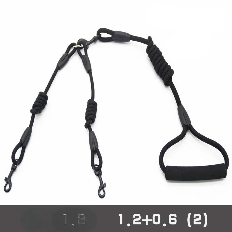 Double Dog Leash Coupler for Small Pets Nylon Twin Lead