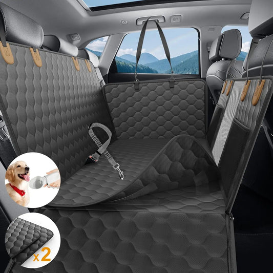 Waterproof Foldable Dog Car Seat Hammock with Trunk Mat and Safety Back Seat Protector