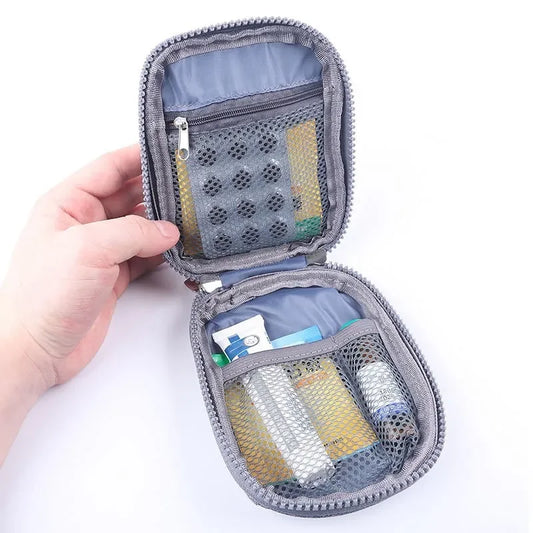 Mini Medicine Storage Bag Portable First Aid Medical Kit Travel Camping Emergency Survival Pill Case